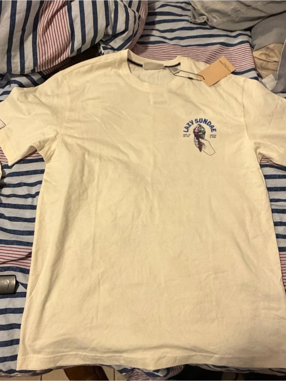 Scotch & Soda Lazy Sundae Ice Cream Parlour Cream Graphic Tee